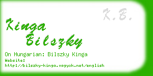 kinga bilszky business card